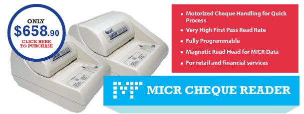 Mediaform MICR Cheque Reader - only $658.90 (click here to purchase)
