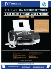 HP Promo 1 - Buy 10 HP toners, receive a free J3608 printer