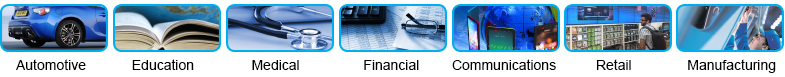 Automotive, Education, Medical, Financial, Communications, Retail, Manufacturing + More 