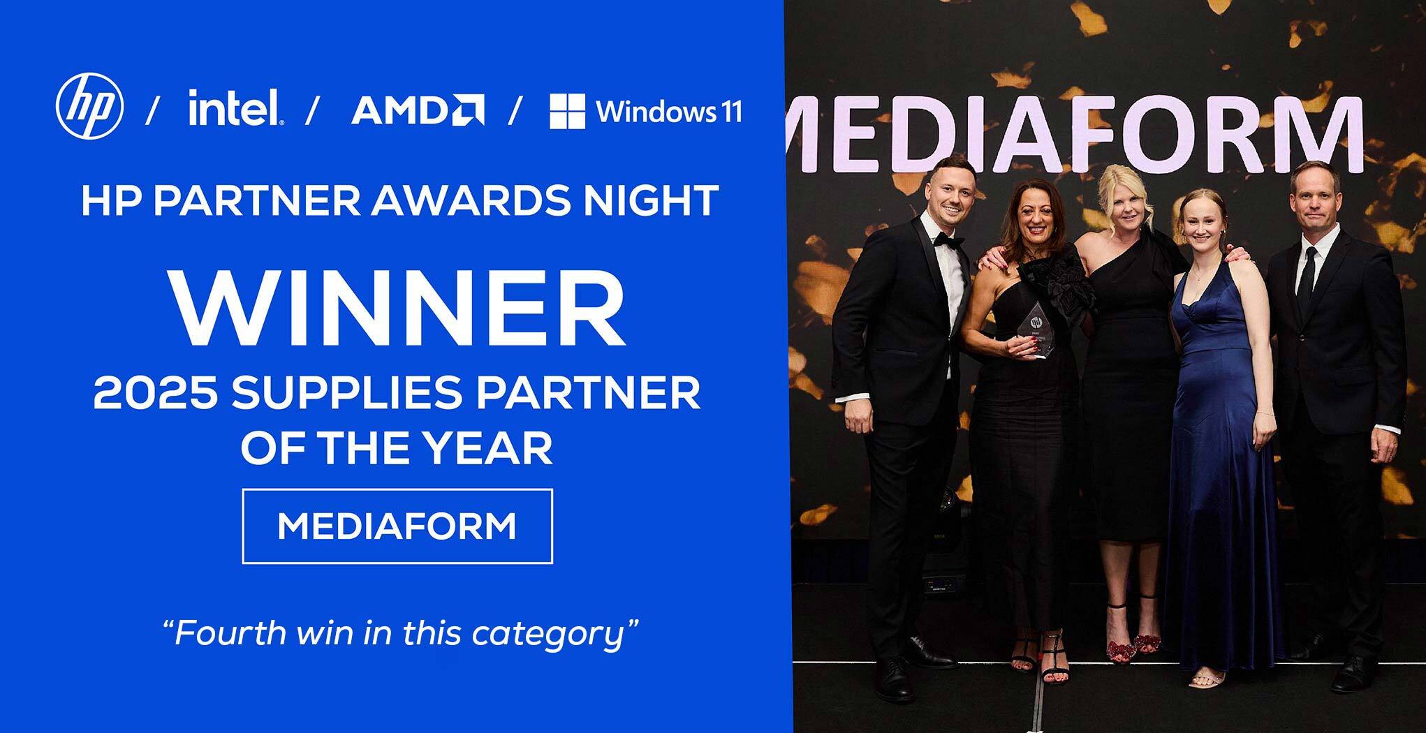 HP Supplies Partner of the Year 2025 - Fourth Win in this Category!