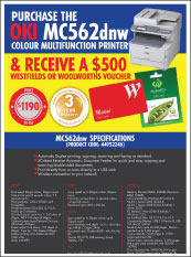 OKI Promo 1 - $500 Voucher with OKI MC562dnw