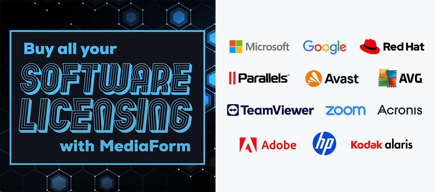Buy all your Software Licensing with MediaForm: Microsoft, Google, Red Hat, Zoom & More! Buy all your Software Licensing with MediaForm: Microsoft, Google, Red Hat, Zoom & More!